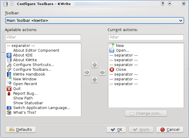 KEditToolBar (example: usage in KWrite)