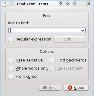 KFindDialog Widget