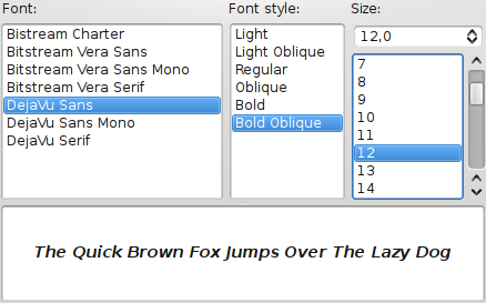 KFontChooser Widget