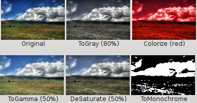 Various Effects applied to an image