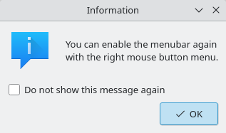 An information dialog box