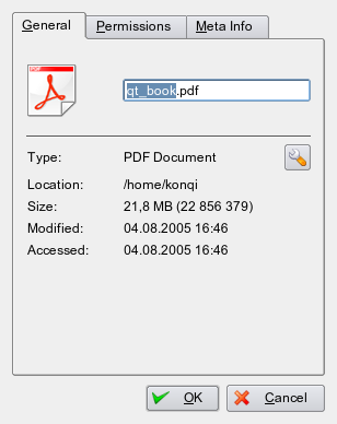 Example of KPropertiesDialog