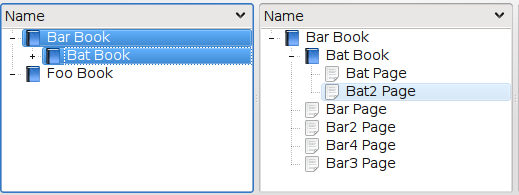 Selecting an item and its descendant.