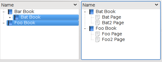 Non-contiguous selection creating a new simple model in a second view.